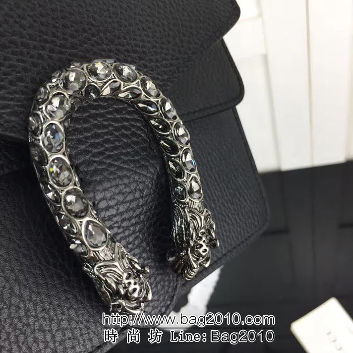 GUCCI古馳原單 新款專櫃品質原單貨實物實拍 421970全皮虎鑽克色鏈條單肩斜挎包 HY1235